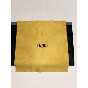 FENDI Leather Glasses Sunglasses Soft Case Black Magnetic Closure with cloth